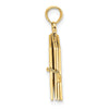 14K 3-D THE TEN COMMANDMENTS in Hebrew Book with Moveable Pages Pendant