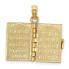 14K 3-D THE TEN COMMANDMENTS in Hebrew Book with Moveable Pages Pendant