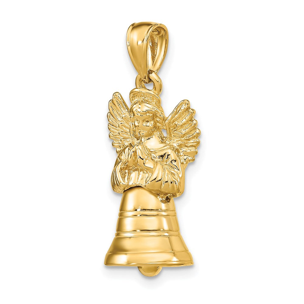 14K 3-D Moveable Angel Bell Charm