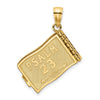14K 3-D THE LORD IS MY SHEPHERD Book Psalm 23 with Moveable Pages Pendant