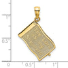 14K 3-D THE LORD IS MY SHEPHERD Book Psalm 23 with Moveable Pages Pendant