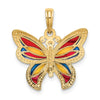 14K Multi-Color Enameled Beaded Wings Butterfly Charm