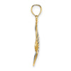 14K Blue Enameled Angelfish Charm