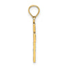 14K Multi-color Enameled with Flower Cross Charm