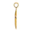 14K Pink Enameled Tapered Cross Charm