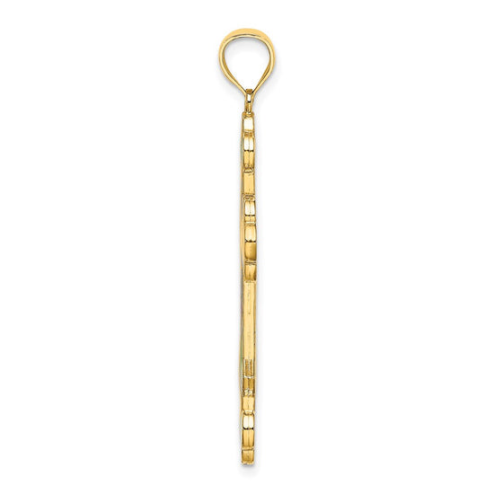 14K Multi-Color Enameled Cross Charm