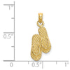 14K 3-D KEY WEST Double Flip Flop Charm