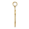 14K Polished OBX (Outer Banks) Vertical Charm