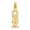 14K Polished OBX (Outer Banks) Vertical Charm