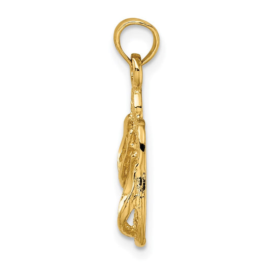 14K 3-D PAWLEYS ISLAND Double Flip-flop Charm
