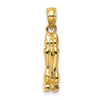 14K 3-D Polished MARCO ISLAND Cat Charm