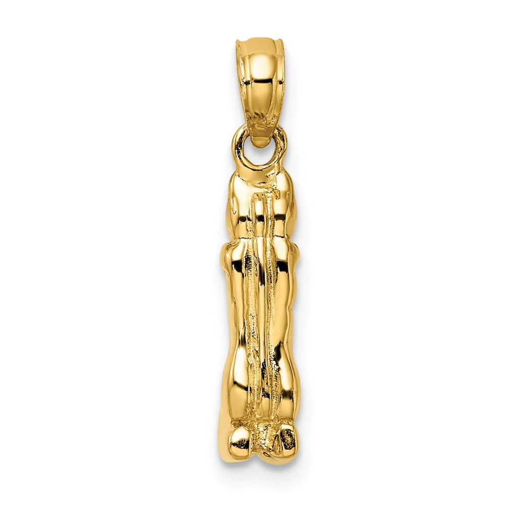 14K 3-D Polished MARCO ISLAND Cat Charm