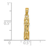 14K 3-D Polished MARCO ISLAND Cat Charm