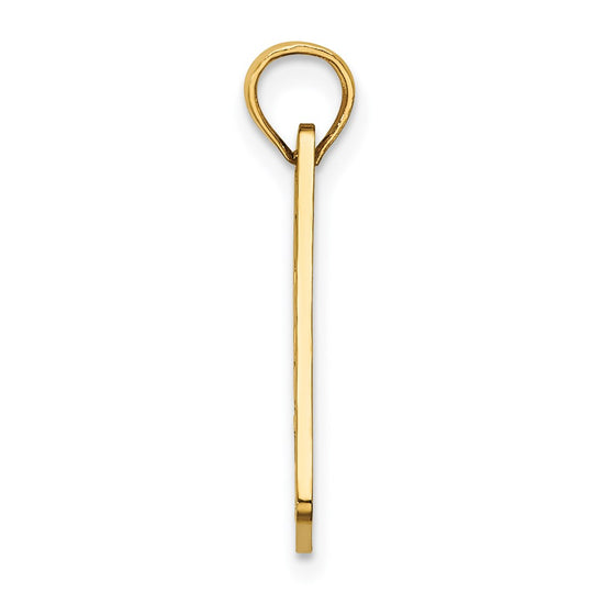14K Textured SEA ISLE License Plate Charm
