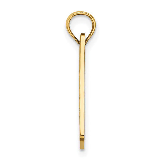 14K Textured SEA ISLE License Plate Charm