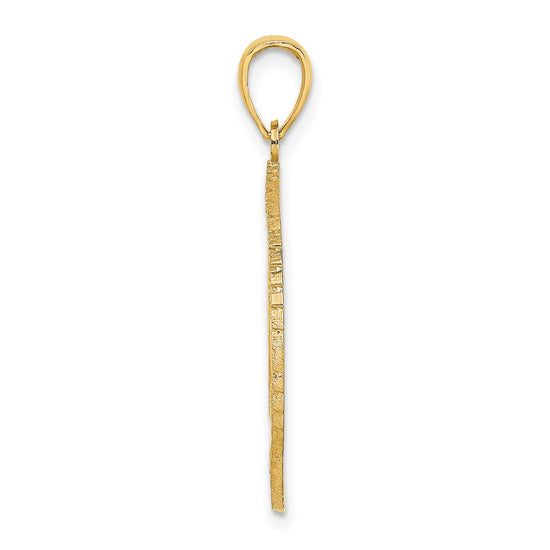 14K BAHAMAS Crest In Textured Frame Charm