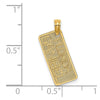 14K Textured Small FLORIDA SANIBEL License Plate Pendant
