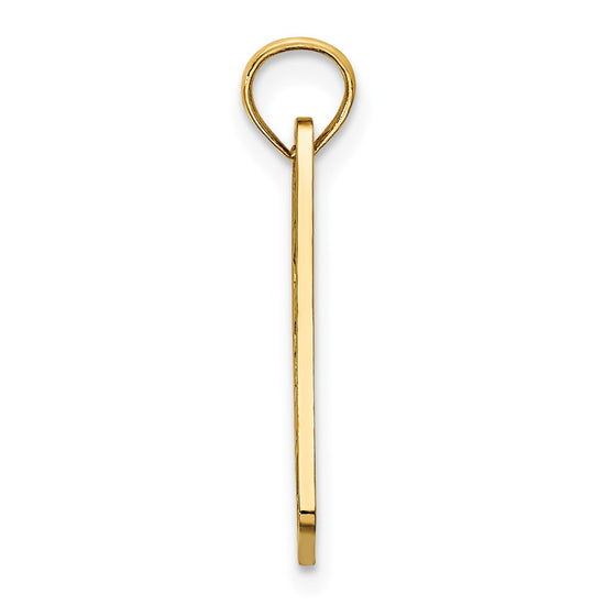 14K Textured AVALON License Plate Charm
