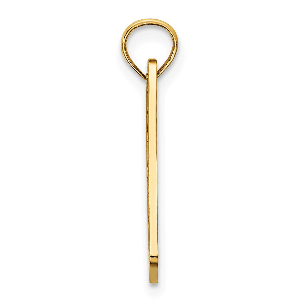 14K Textured AVALON License Plate Charm