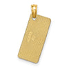 14K Textured AVALON License Plate Charm