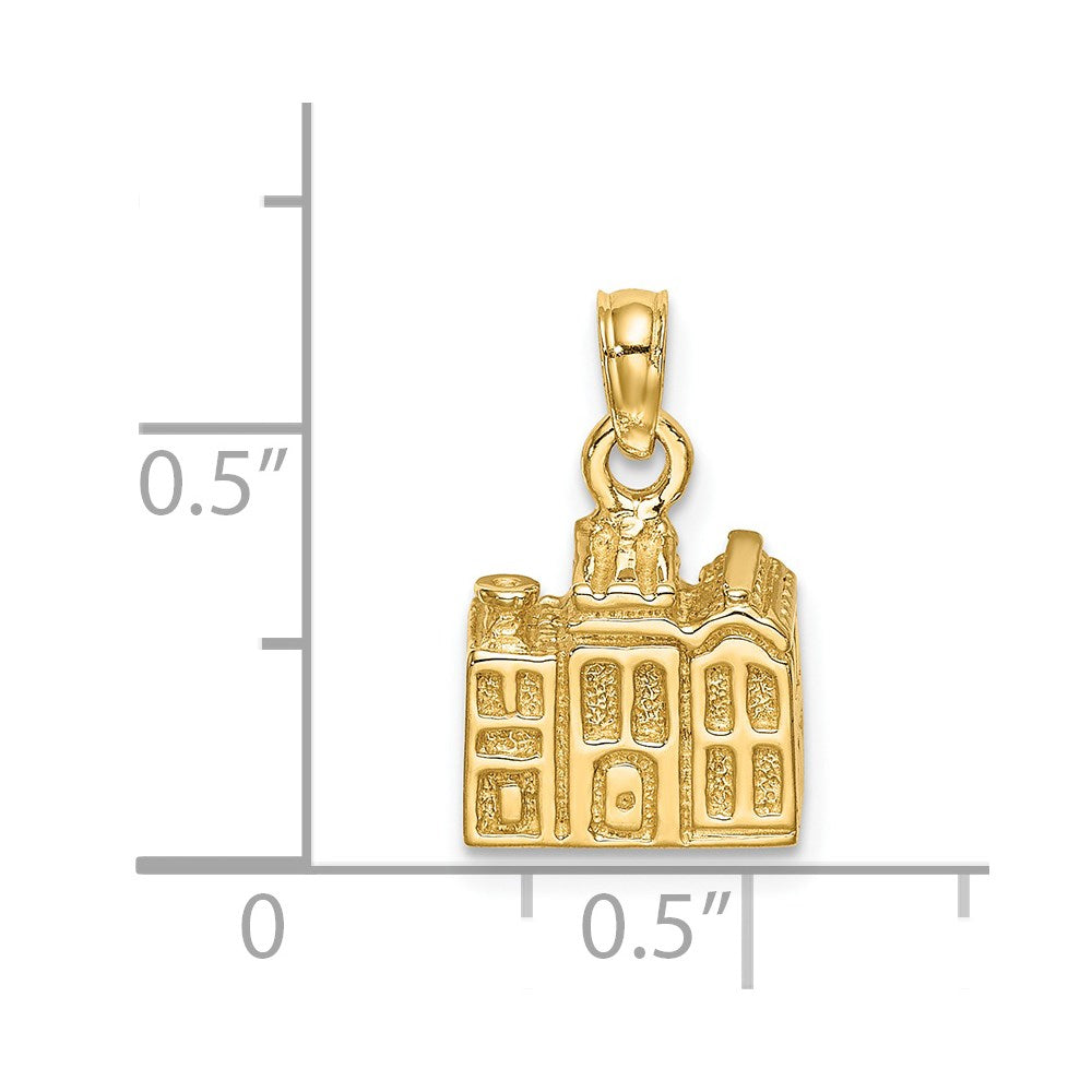 14K 3-D CHARLESTON Rainbow Row Buildings Charm
