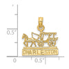 14K CHARLESTON Horse and Cart Charm