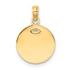 14K 2-D Domed Flat Back Engravable Soccer Ball Charm