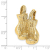 14K 3-D Textured Double Boxing Gloves Slide Pendant