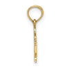 14K Polished I HEART SWIMMING Charm