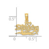 14K Polished I HEART SWIMMING Charm