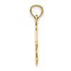 14K Polished Snow Skis/Boots/Poles Charm