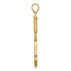 14K Large 3-D Polished Tennis Racquet Charm