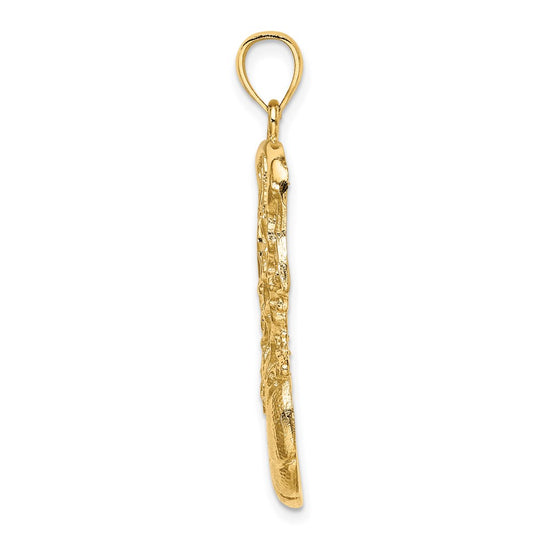 Gold Polished Basketball Pendants