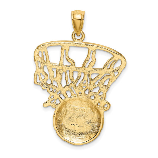 Gold Polished Basketball Pendants