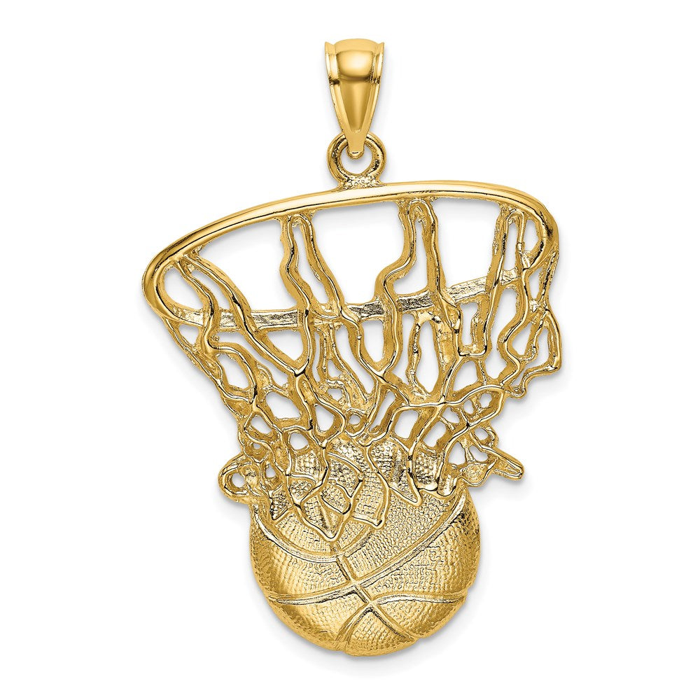Gold Polished Basketball Pendants