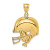 14K 2-D Polished Football Helmet Charm