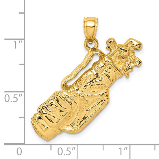 Gold Polished Golf Pendants