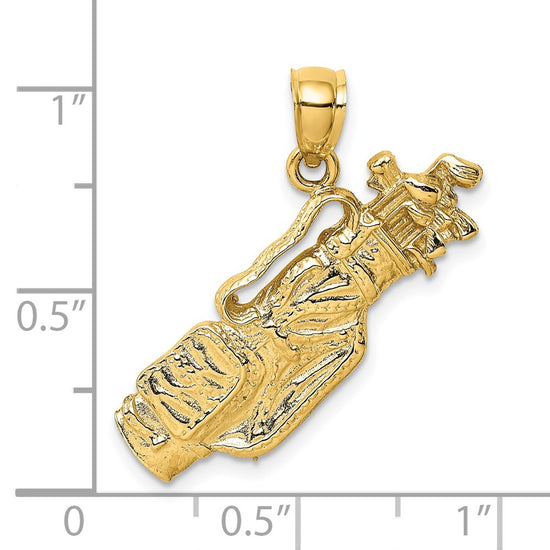 Gold Polished Golf Pendants