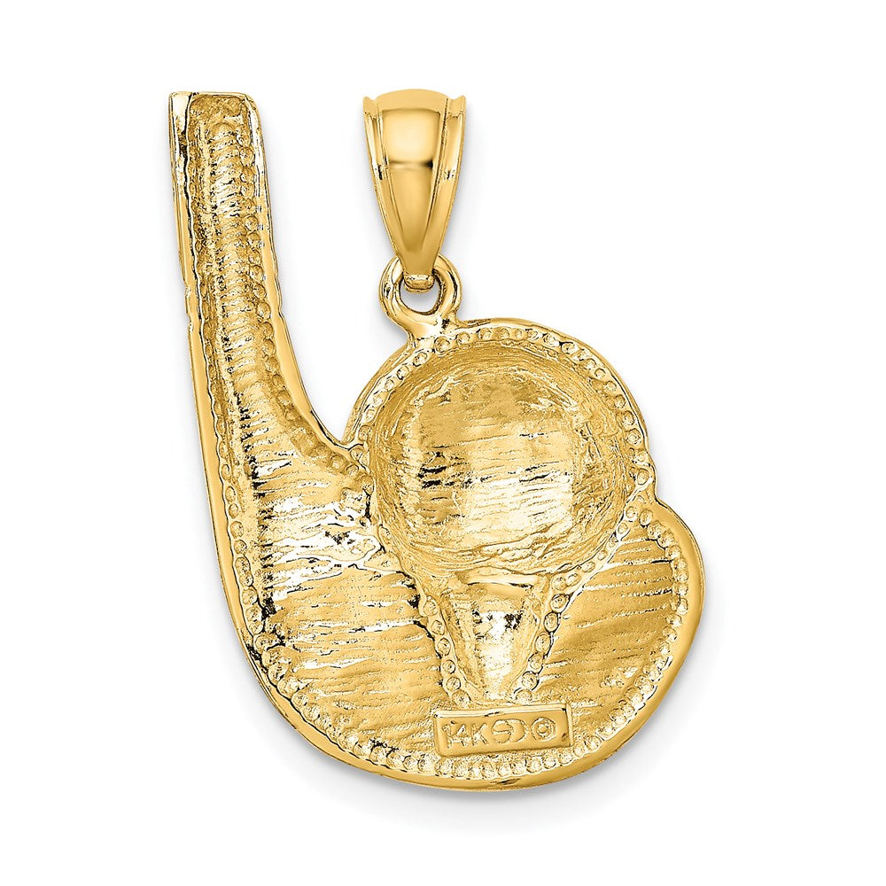 Gold Polished Golf Pendants