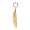 14K 2-D Polished Domed Volleyball Charm