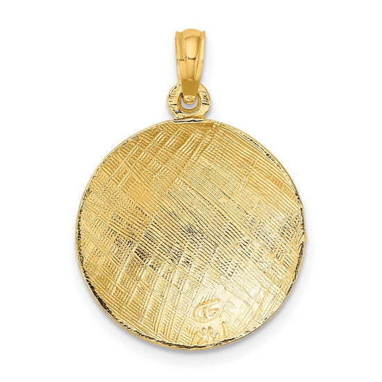 Gold Polished Volleyball Pendants