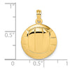 14K 2-D Polished Domed Volleyball Charm