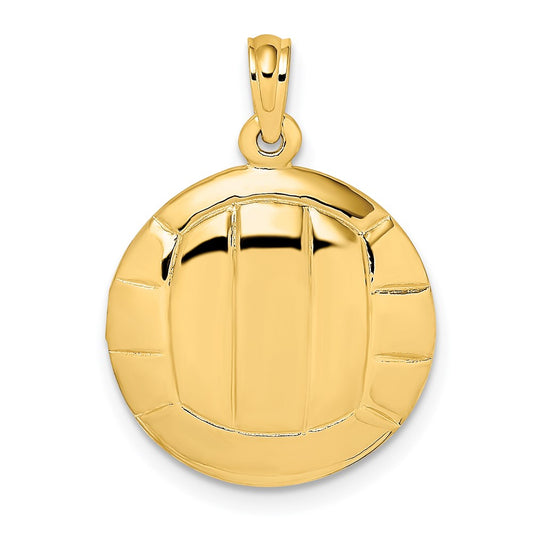 Gold Polished Volleyball Pendants