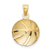 Gold Polished Basketball Pendants