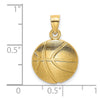 Gold Polished Basketball Pendants