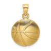 Gold Polished Basketball Pendants