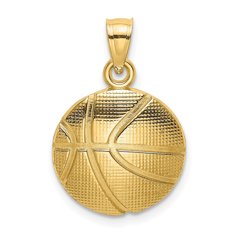 Gold Polished Basketball Pendants