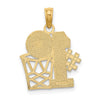 Gold Polished Basketball Pendants