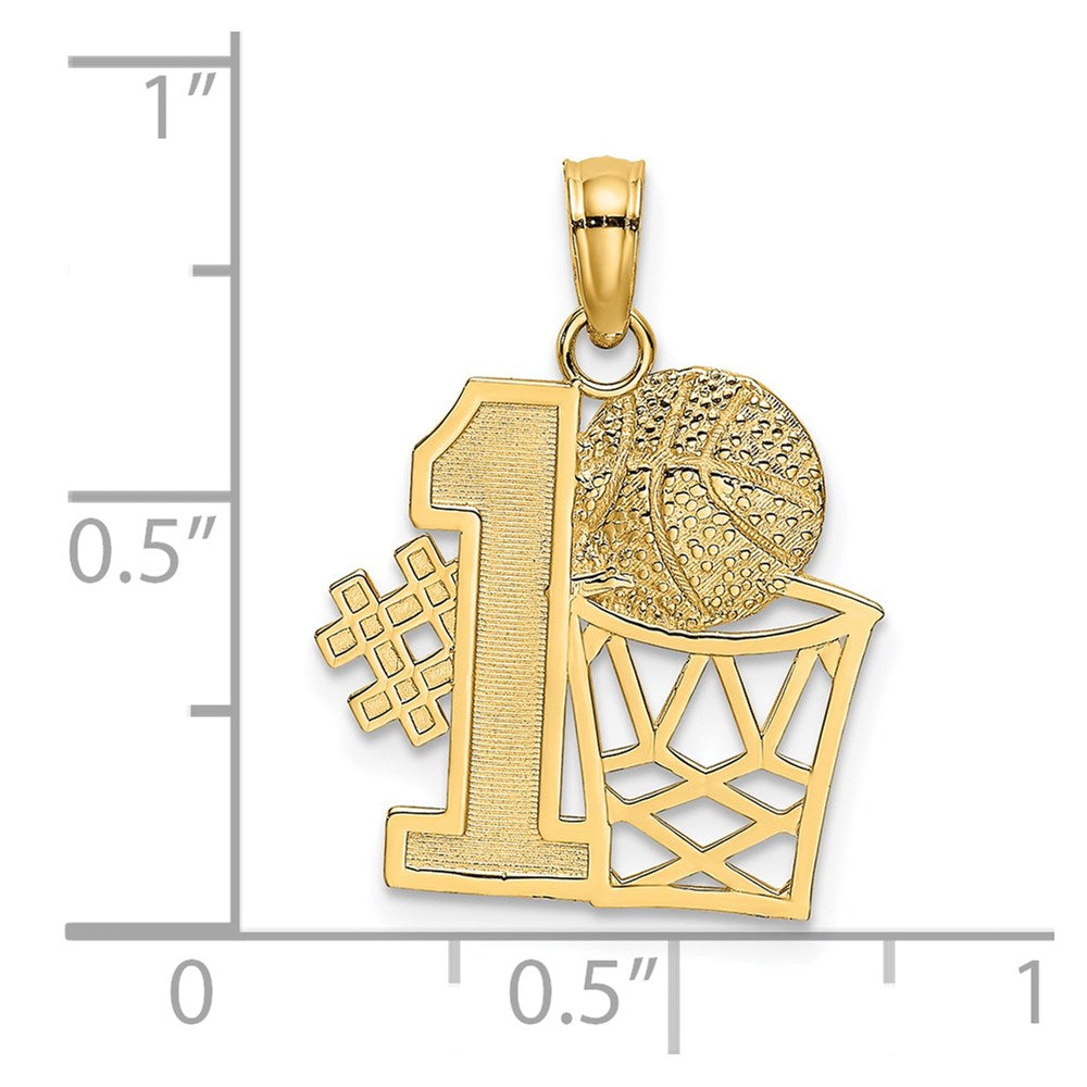 Gold Polished Basketball Pendants