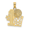 Gold Polished Basketball Pendants
